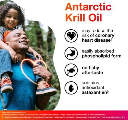 Miniatura 2 de MegaRed - Aceite de krill Omega-3 350mg cápsulas blandas (130 unidades en una botella), ácidos grasos omega-3 EPA y DHA sin regusto a pescado a