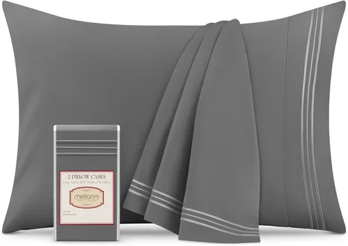 Miniatura 36 de Mellanni Fundas de almohada – Fundas de almohada lujosas, extrasuaves, refrescantes – 2 fundas de almohada de la colección Iconic – Cierre de sobre