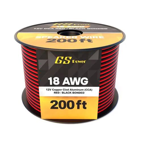 Miniatura 15 de GS Power Cable de calibre 10 CCA de 100 pies para automóvil, rojo y negro, 50 pies por rollo, 10 AWG 12 V, cable eléctrico de altavoz flexible