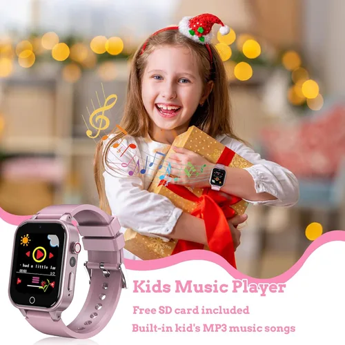 Miniatura 6 de Reloj inteligente para niños de 4 a 12 años, 26 juegos de rompecabezas, cámara HD, reproductor de música de video, podómetro, linterna, cronómetro