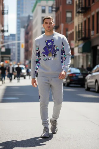Miniatura 32 de SCREENSHOT APPLIQUE F11966 Premium Fleece Streetwear Chenille EMB Crew Neck Sweatshirt - Classic Fit
