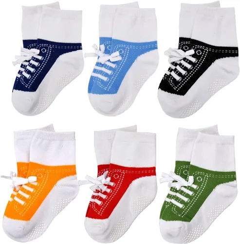 Miniatura 2 de EPEIUS Calcetines antideslizantes unisex para bebés niñas y niños (juego de 6)