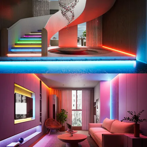 Miniatura 9 de PAUTIX Tira de luz LED COB, RGB+WW/CW 20 pies/20.0 ft, temperatura de color ajustable RGB+CCT 2700K-6500K, cinta de luces cambiantes de color DC24V