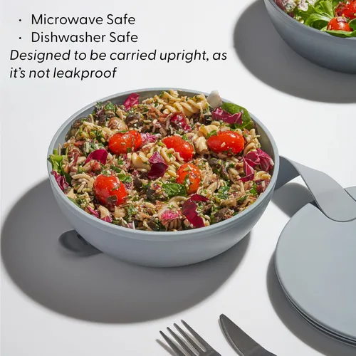 Miniatura 6 de W&P WP-PBC-CM - Cuenco con tapa Porter, para almacenar comida, ensaladas, comidas preparadas, hermético, apto para lavavajillas y microondas Crema