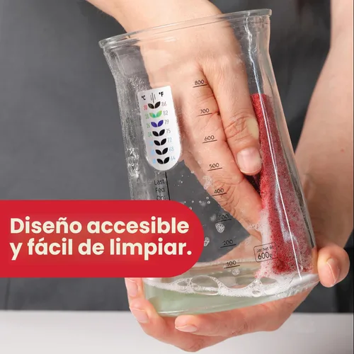 Miniatura 8 de KNEADACE Pro - Kit de inicio de masa madre – Tarro de fermentación de vidrio de gran capacidad de 34 onzas con tapa y rastreador, fermentador básico