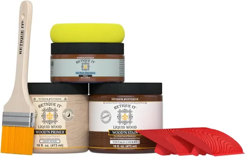 Miniatura 62 de Retique It Kit multiusos con acabado de madera - GO Beyond de madera falsa con imprimación a base de madera líquida pintable y tinte de gel - 60