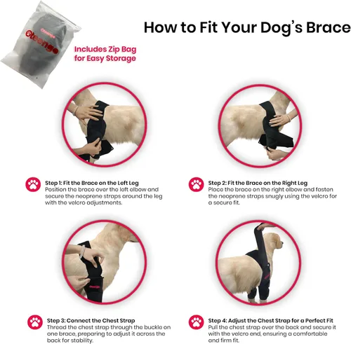 Miniatura 6 de Protector de codo para perros para callos y artritis. Coderas Hygroma para perros y coderas de perro, soporte de pierna frontal. Soporte de hombro