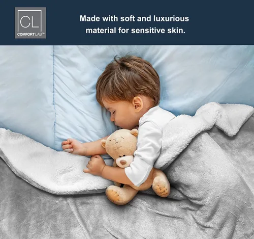 Miniatura 6 de Comfort Lab Manta reversible de franela Sherpa – Elegante manta mullida para sofá y decoración del hogar – Anti frisado no se desprende, acogedora