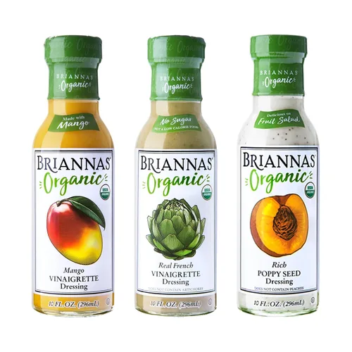 Miniatura 12 de BRIANNAS - Aderezo orgánico de vinagreta de miel y jengibre - Aderezo de ensalada certificado Kosher y orgánico hecho con ingredientes de primera