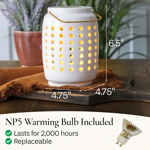 Miniatura 7 de Candle Warmers Calentador de iluminación de toldo Chelsea Lantern: úsalo con cualquier cera derretida