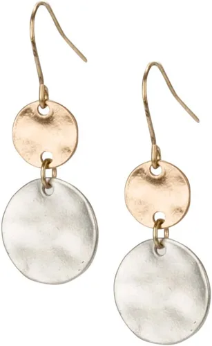 Miniatura 8 de Paquete de 2 aretes ligeros con disco bohemio para mujer