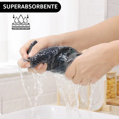 Miniatura 3 de Homaxy - Juego de toallas y paños de cocina, 12 x 12 y 13 x 28 pulgadas, juego de 8 toallas de cocina 100% algodón, de punto gofre, a cuadros, super