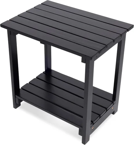 Miniatura 9 de Shine Company Providence - Mesa auxiliar rectangular de madera maciza, mesa de patio Adirondack para exteriores, color rojo chile Rojo (Chili Red)