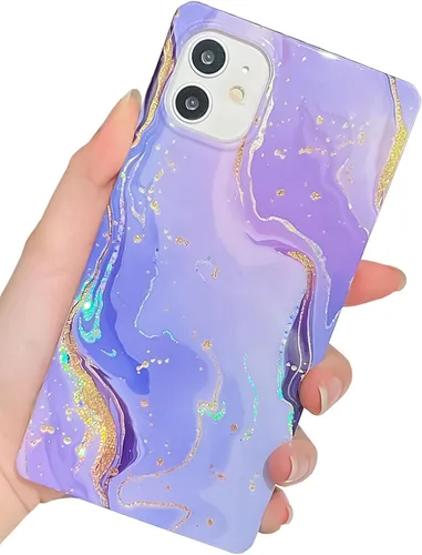 Miniatura 39 de Elegante Funda con Concha de Madre Perla para Niña Compatible con iPhone 14 de 6.1 Pulgadas, Funda Rectángulo con Borde, Elegante y delgada