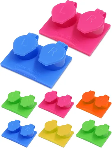 Miniatura 8 de SPORTS WORLD VISION 4 fundas planas para lentes de contacto con tapa abatible, coloridos soportes para soluciones de lentes de viaje