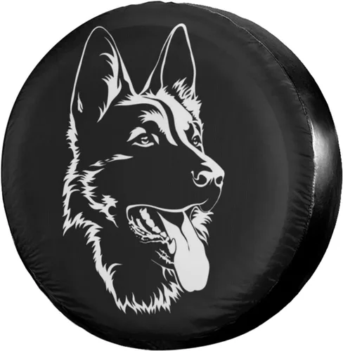 Miniatura 8 de Cubierta de neumático de repuesto con estampado 3D de lobo, a prueba de polvo, para remolque, RV, SUV y muchos vehículos, 14 pulgadas