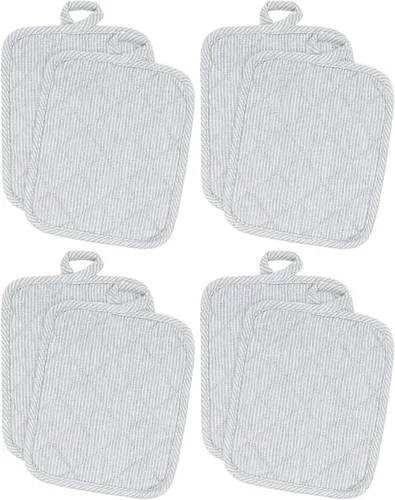 Miniatura 20 de American Linen Soportes para ollas, almohadillas calientes, almohadillas de mesa para cocina y mesa de comedor, antideslizante, resistente al calor