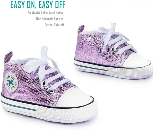 Miniatura 5 de Zapatos de lona para bebés recién nacidos, suela suave, para los primeros pasos, zapatos planos para niños pequeños, zapatos de mezclilla unisex