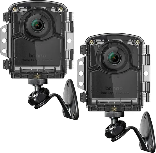 Brinno Paquete de 2 paquetes de lapso de tiempo para exteriores TLC2020 con: cámara Full HD, carcasa impermeable IP67 (ATH1000), montaje seguro