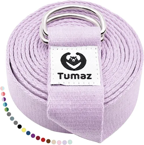Miniatura 23 de Tumaz Yoga Strap/Stretch Bands [15+ Colors, 6/8/10 Feet Options] with Extra Safe Adjustable D-Ring Buckle, Durable and Comfy Delicate Texture - Best