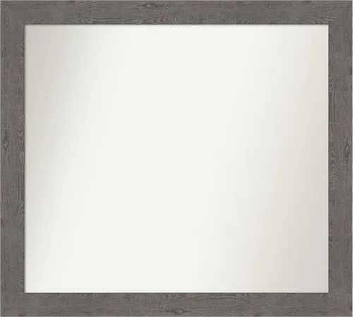 Miniatura 21 de Amanti Art Espejo de baño gris para sobre el fregadero, 31 x 48 pulgadas, espejo de tocador rectangular estrecho de color gris, marco de madera