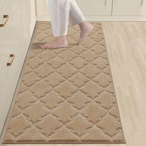 Miniatura 32 de COSY HOMEER Alfombras suaves de cocina [2 piezas] para el frente del fregadero súper absorbentes, tapetes y tapetes de cocina de 20 x 30 pulgadas/20