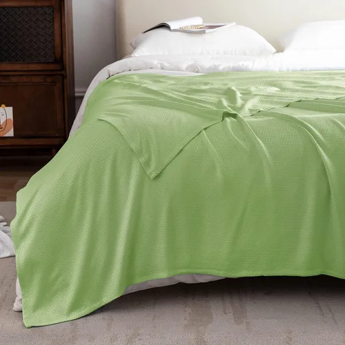 Miniatura 30 de AmyHomie Manta refrescante, 100% rayón derivado del bambú, manta de verano fresca para durmientes acalorados, mantas suaves y cómodas para todas
