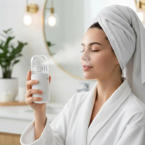 Miniatura 3 de Mudder 4 unidades de nano facial Mister práctico pulverizador de nano niebla de 1.06 onzas líquidas, tanque de agua visual portátil, vaporizador