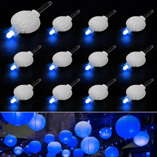 Miniatura 8 de Aogist Paquete de 24 luces LED pequeñas que funcionan con pilas, impermeables, duran 48 horas para linternas de papel, globos, flores, bodas y Blanco