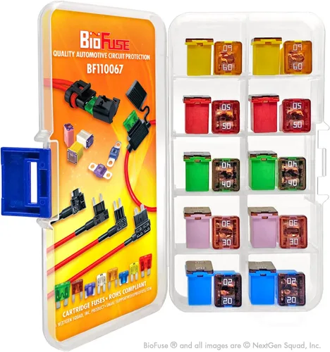 Miniatura 2 de LP (perfil bajo) JCASE 20-Piece Cartucho Fusible Surtido 20A 30A 40A 50A 60A (4 cada uno). Se adapta a la mayoría: Nissan, Toyota, Chrysler, Dodge