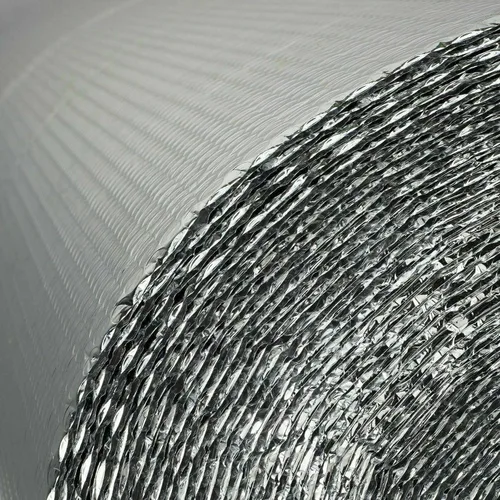 Miniatura 6 de Aislamiento de espuma de polietileno reflectante doble, rollo de burbujas de papel de aluminio de barrera radiante para protección térmica térmica