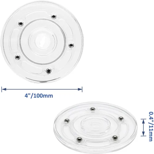 Miniatura 3 de 2 organizadores pequeños de acrílico transparente de 4 pulgadas, mini organizador giratorio para baño, gabinete de cocina, mesa, estante