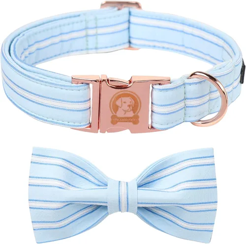 Miniatura 7 de MR. CHUBBYFACE· Collar de Pascua para perro de conejo con lazo, collar ajustable para mascotas con corbatín para perros pequeños, medianos y grandes