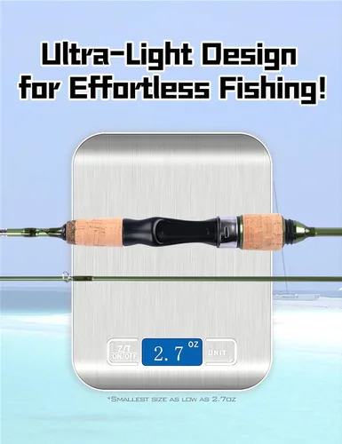 Miniatura 3 de LITTMA Wild Streams Ultralight Spinning&Casting Trout Rod, 2-Piece Fishing Rod for Crappie, Panfish & Micro Fishing, Green Carbon Fiber Blank with