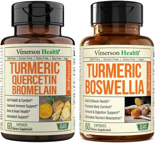 Vimerson Health Suplemento de quercetina con bromelina y cúrcuma Boswellia - Potente dúo de apoyo para las articulaciones y el sistema inmunológico