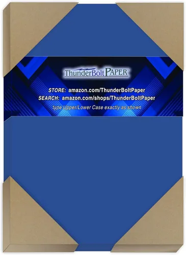Miniatura 2 de 25 hojas de papel de portada/tarjeta de color azul real brillante 65#, hojas de 11 x 17 pulgadas, tamaño tabloide o libro mayor - cartulina ligera