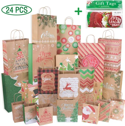 Miniatura 7 de Etiquetas de regalo de Navidad, 60 unidades con cuerda desatada