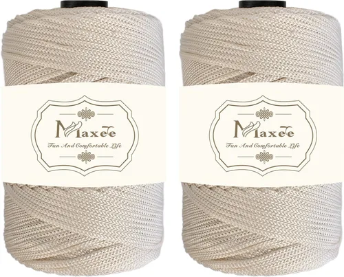 Miniatura 95 de Cordón de macramé premium de poliéster 3 mm × 218 yardas, cordón de macramé 100% polipropileno de 3 mm, ideal para crochet, colgadores de pared, 30