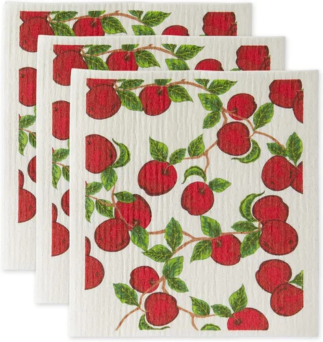Miniatura 27 de DII Paños suecos para cocina y limpieza, reutilizables, lavables a máquina y aptos para lavavajillas, biodegradables, 7.75 x 6.75, limones, 3