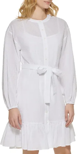 Miniatura 6 de Tommy Hilfiger Women's Chambray Stripe Long Sleeve Shirt Dress
