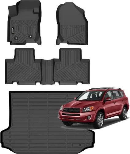 Miniatura 41 de Juego completo de tapetes de auto para todo tipo de clima, revestimiento automotriz para piso y maletero