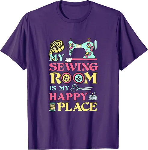 Miniatura 5 de Costura is my Happy Place diseño de una playera, mujer S, Arándano