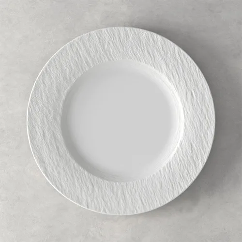 Miniatura 2 de Villeroy & Boch Manufacture Rock Blanc - Juego de 4 platos y cuencos, porcelana premium, fabricado en Alemania, blanco mate