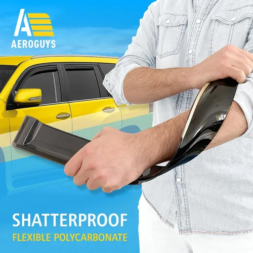 Miniatura 4 de Deflectores de ventana extra duraderos en el canal, protectores de lluvia aptos para Lexus GX 2010-2023, viseras solares, ventilación de viento