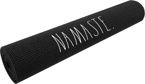 Miniatura 5 de Rae Dunn Tapete de yoga – Tapete de espuma de alta densidad para ejercicio y fitness para entrenamiento o estiramientos – Agarre antideslizante