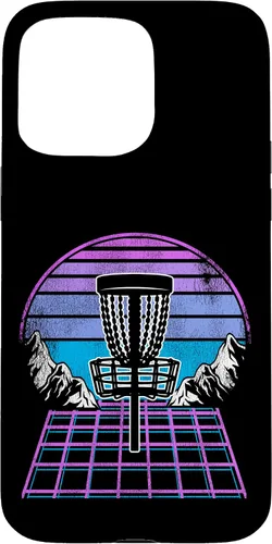 Miniatura 30 de Disco Golf Basket 90s Synthwave Sunset Retrowave Frisbee Golf Case para iPhone 15