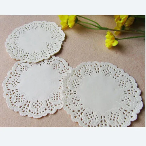 Miniatura 6 de DECORA Tapones redondos de encaje de papel blanco de 12.5 pulgadas para decoraciones de mesa de boda, 100 unidades AM042