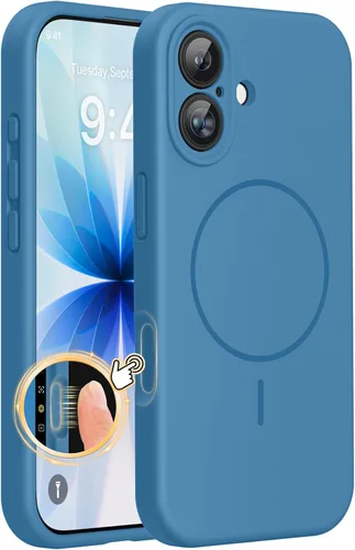 Miniatura 215 de Miracase Funda diseñada para iPhone 13, con protector de pantalla de vidrio templado, forro de microfibra suave antiarañazos, funda de goma