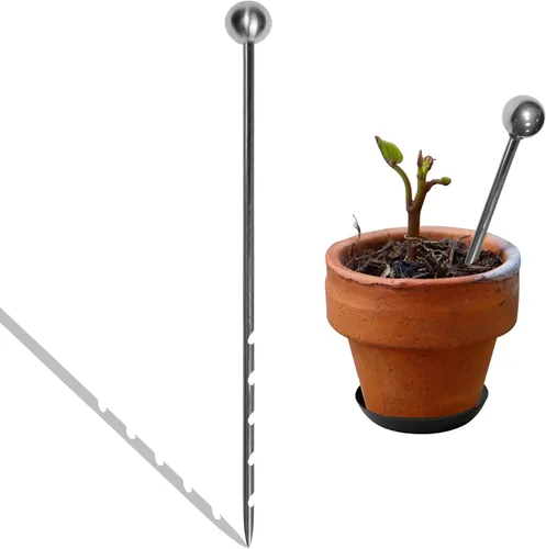 Sonda de suelo de 10 pulgadas para plantas de interior Sonda de muestra de suelo de jardín de acero inoxidable No requiere baterías, medidor de