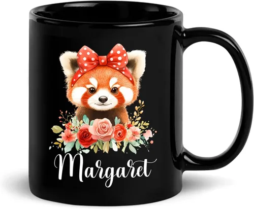 Miniatura 11 de Taza de café con nombre personalizado, regalo para amigo, compañero de trabajo, cumpleaños, taza de cerámica negra personalizada para amantes
